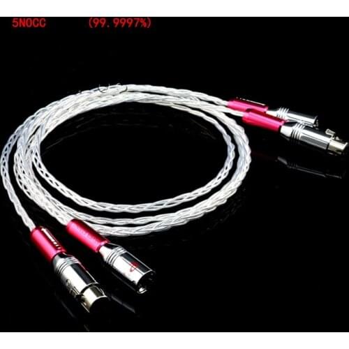 1 Pair Y-8 Hifi XLR Cable Pure 5N OCC Silver-plated Audio Cable With XLR Plug Hifi XLR Balance Line Audio Signal Line