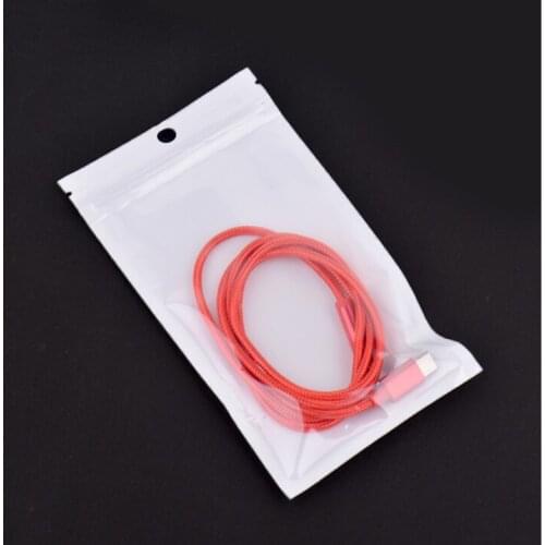 10*18cm Clear + white pearl Plastic Poly OPP packing zipper Zip Retail Packages PVC bag for Case for iphone 6 6s plus