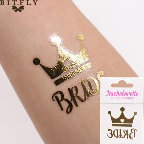 10pcs wedding decoration Bride tattoo temporary bridesmaid team wrist tattoo bachelorette party bridal to be sticker supplies