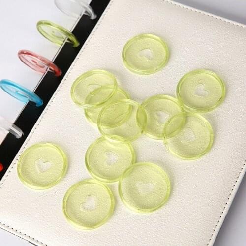 100PCS Notebook Mushroom Hole 35MM Binding Discs Heart Binder Rings For DIY Loose-leaf Loop Button Planners Office Supplies