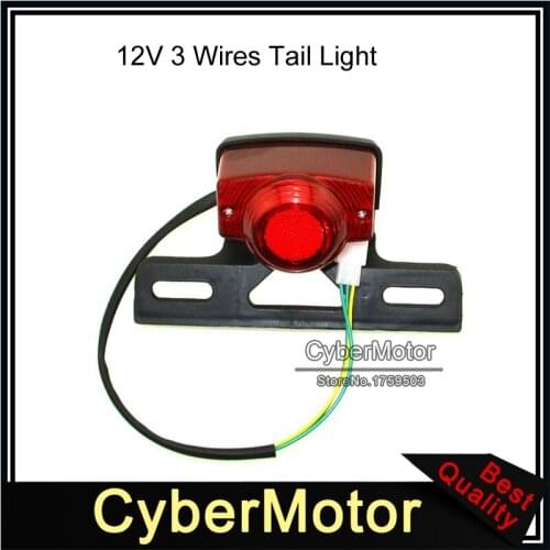 12 Volt 3 Wires Tail light Taillight Rear Lamp For Honda Z50 Z 50 Z50JZ Bike Replace OEM Rare 33701-181-921