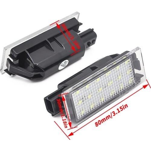 2Pcs Auto Numero di Licenza LED Luce Targa Per Renault Megane 2 Clio Laguna 2 Megane 3 Twingo Maestro Vel satis OEM #8200480127