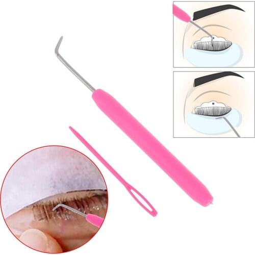 2pc Plastic Fake Eyelash Perming Keratin eyelash lift Stick Hot Glue Spoon Lashes Brush Mini Comb Lash Lifting Curler Applicator