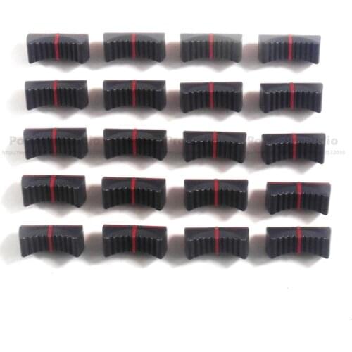 20pcs/lot Black Slide Fader Knob Cap For YAMAHA MG166CX-USB MG206C hole 4MM