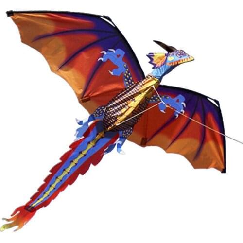 2020 New 3D Dragon Nylon Kite Single Line With Tail Family Outdoor Sports Toy Children Kids Outdoor Sports