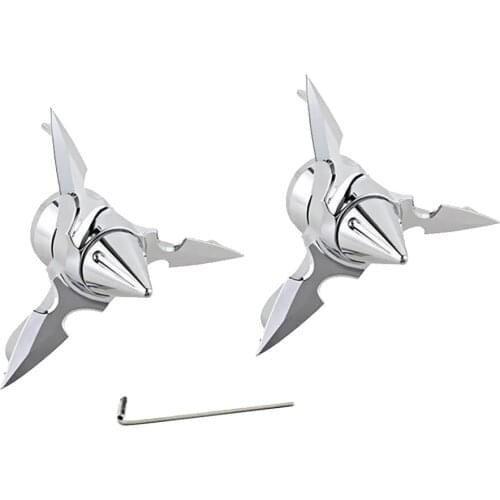 3.66 Inch Chrome Spun Spinning Front Axle Cap Nut Cover for Harley 2002-2017