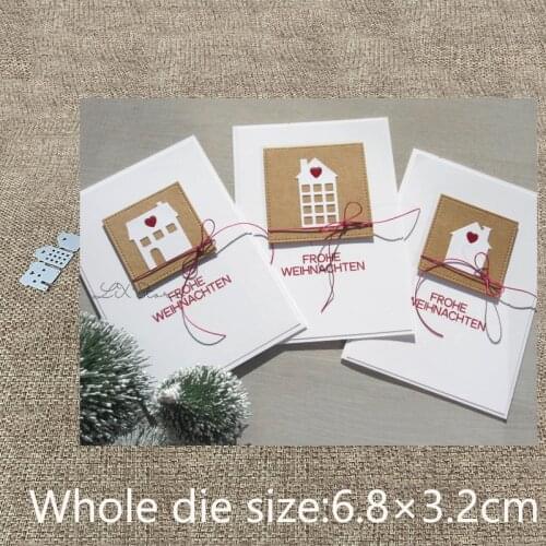 New Design Craft Metal stencil Cutting Dies 3pcs heart house decoration scrapbook die cuts Album Paper Card Craft Embossing