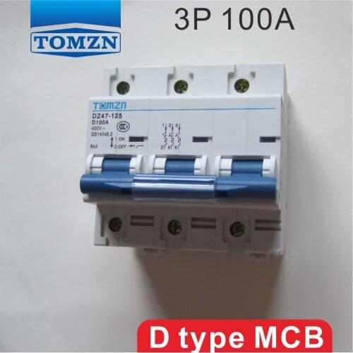 3P 100A 240V/415V 50HZ/60HZ Circuit breaker MCB