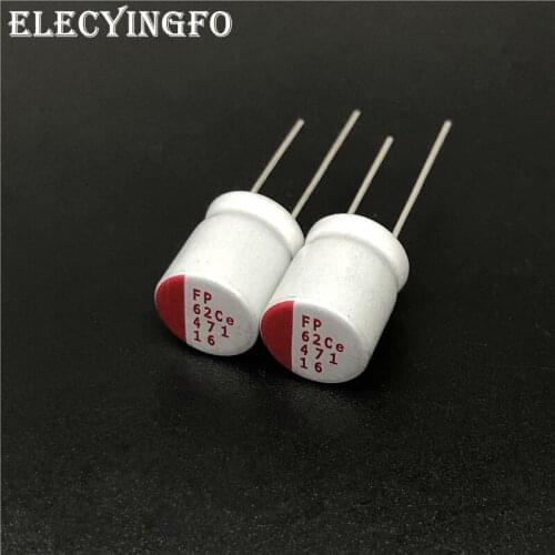 5Pcs/50Pcs 470uF 16V FP 10x12.5mm Low ESR Top Grade 16V470uF VGA/Motherboard Solid Capacitor
