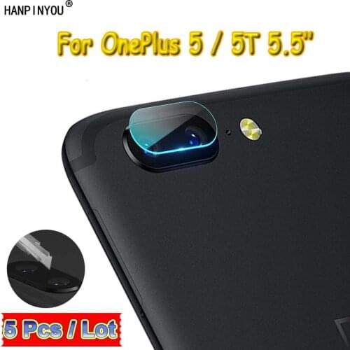 5 Pcs/Lot For OnePlus 5 1+ 5 5T Ultra Thin Clear Back Camera Lens Protector Soft Tempered Glass Protective Film For One Plus 5T