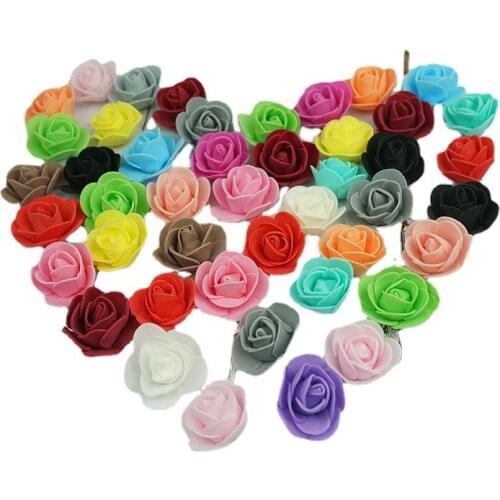 50/100/200/500Pcs 3cm Foam Rose for Bear Artificial Flowers Diy Gifts Box Wedding Decorative Christmas Home Decor