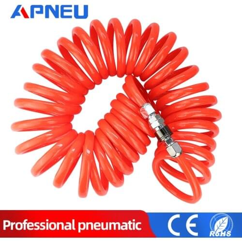 8mm 10mm 12mm PU Air Pipe Air Pump High Pressure Telescopic Tube Air Compressor Spiral Duct Pneumatic tubo compressore aria