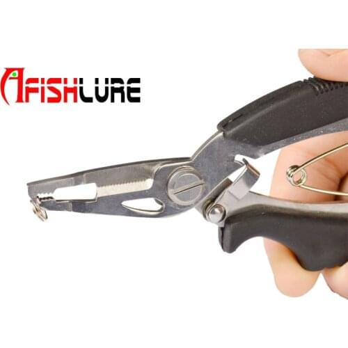 Afishlure Small Stainless Steel Fishing Pliers 13cm AT08 Fishing Tool Spare Cover Fishing Lure Multifunction Scissor Clipper