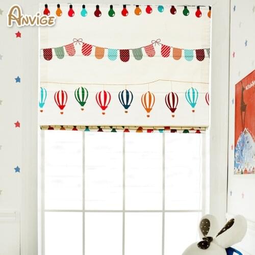 Free shipping Cartoon Children Blackout Roman Blinds Curtain Window Customized Roller Blind