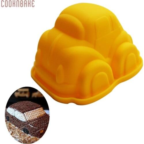 COOKNBAKE DIY Silicone Bakeware Cake Mold Car Chocolate Desserts Mold Height Quality Pastry Mold SCM-001-4