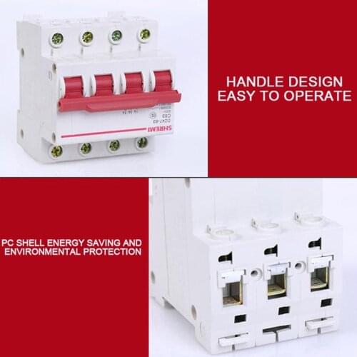 DZ47 1Pole 16A/20A/25A/32A/40A C Type Mini Circuit Breaker MCB 35mm Din Rail