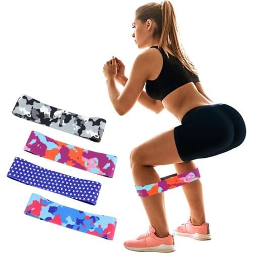 Camo Hip Circle Rubber Loops Fitness Resistance Elastic Bands for Unisex Booty Building Hip Lifting Squat Workout Exercise