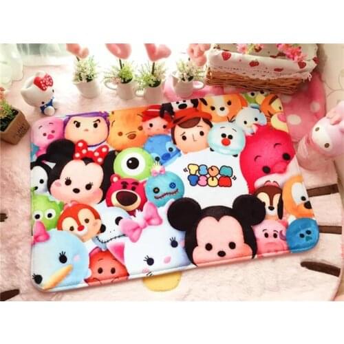 Disney Duffy stitch mickey Flannel floor mat Bath Rug Absorbent Soft Bathroom Rugs Carpet for Shower Tub Bedroom Entry 40X60cm