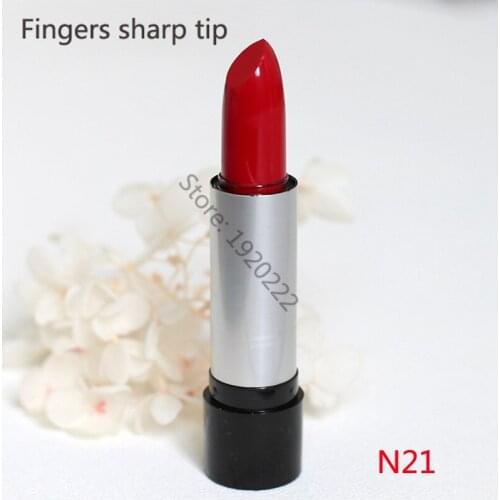 Beautiful fashion makeup lipstick lip gloss cosmetics lady luster waterproof long long lipstick RED N21