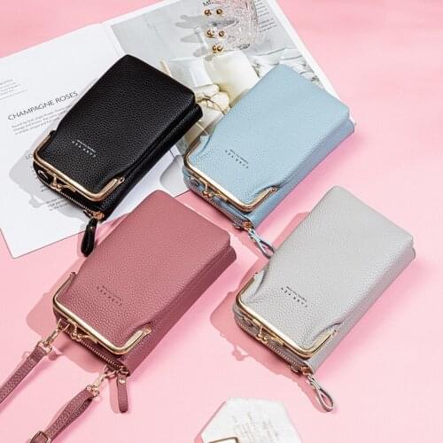 Small Wallet Women Crossbody Bags Mini Leather Shoulder Messenger Bag For Girls Ladies Phone Purses Zipper Handbag Card Holder