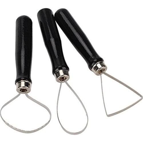 Pottery Clay Molding Sculpting Tools Kit With Black Wood Shank Pack Of 3