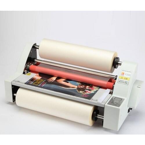 Desktop hot and cold composite machine temperature control over plastic cold laminating film four-roll heating machine equipment