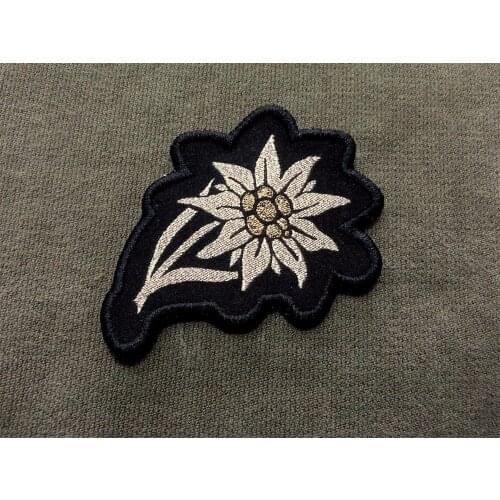 German Army Edelweiss Woven Patch Sew On