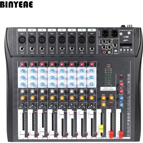New CT80S-USB 8 Channels Mixing Console Equipment Professional Audio DJ Mixer