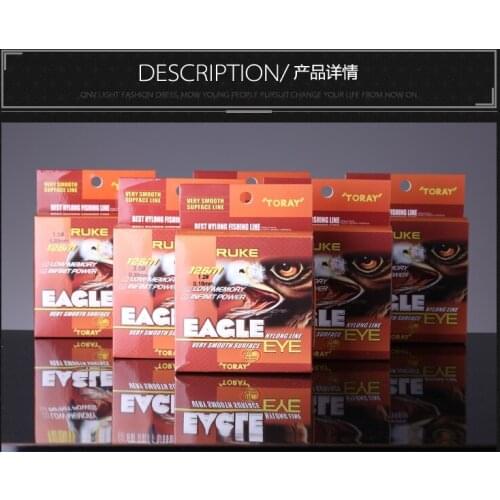 RUKE New Product Eagle Eye 125m Nylon Fishing Line, Japan Imported Raw Line Strong Nylon Fishing Line, Free Shipping