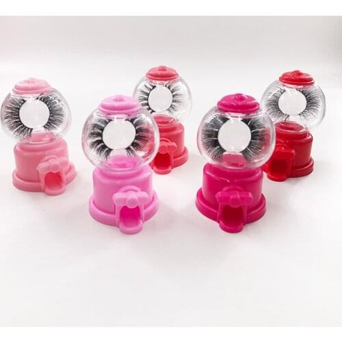 New style bubble machine lashes box colorful glitter eyelashes package popular 3D mink lash box