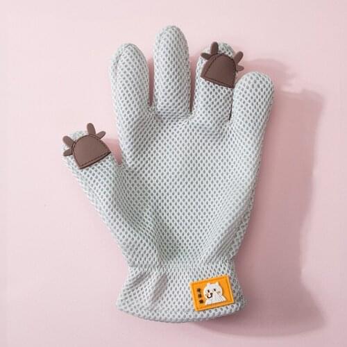 Los Fick Pet Grooming Glove Soft Pet Hair Remover Gentle Deshedding Brush Glove Deshedding Tool for Cats Dogs Pet Hair Remover