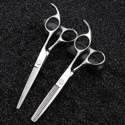 Professional japan steel 5.5 6'' silver cut hair scissors cutting barber makas haircut thinning shears hairdressing scissors set