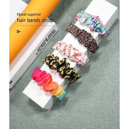 Scrunchie Strap for apple watch band 44mm 40mm iwatch 38mm 42mm women belt correa for bracelet apple watch series 5 4 3 Se 6 44