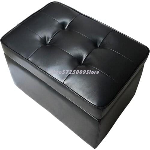 Storage Stool Leather Can Sit Human Leather Stool Sofa Pedal Stool Shoes Stool Living Room Household Strip Storage Cabinet Stool