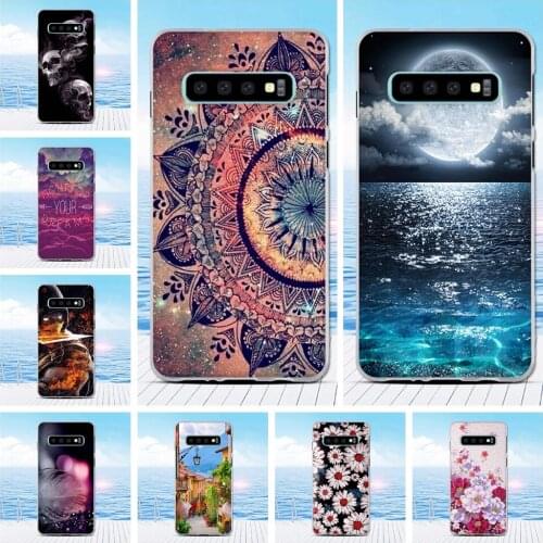 Thin Paint Case For Samsung Galaxy S10 Phone Silicone Shell Beach For Samsung Galaxy S 10 Back Cover For Samsung S10 Protector