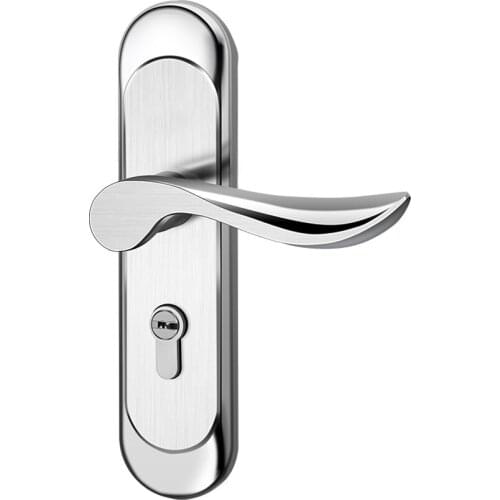 Indoor bedroom door lock household solid wood door handle universal lock stainless steel bathroom door lock