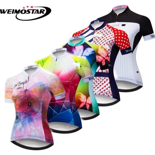 Weimostar Cycling Jersey Women downhill jersey mtb Jersey Bicycle Short Sleeve Breathable Cycling Clothing Ropa Ciclismo