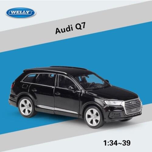 Welly 1:36 Diecast Q7 SUV Sport Car Black High Simulator Alloy Metal Model Car Pull Back Vehicle