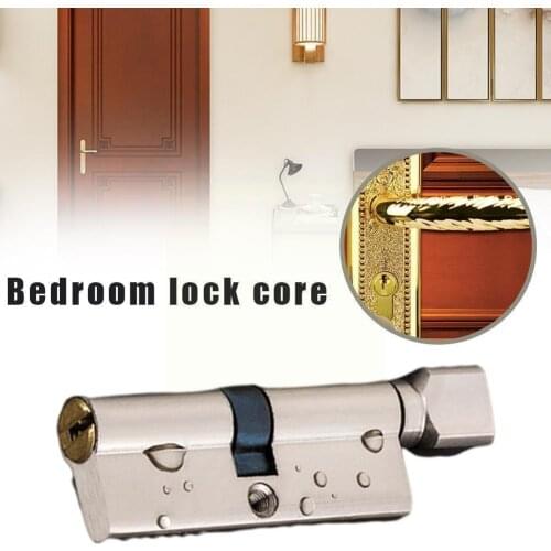 Door Cylinder Lock Biased 70mm 3 Keys Anti-Theft Entrance Lock Home Cylinder Brass Door Interior Lock Bedroom Security R0W8