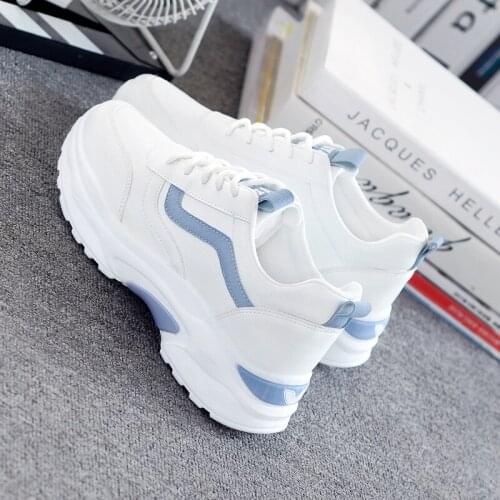 2019 Spring New Designer Wedges White Shoes Female Platform Sneakers Women Tenis Feminino Casual Female Shoes Woman 35-40