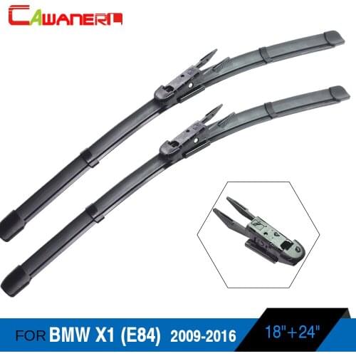 Cawanerl 2Pcs Car Soft Rubber Windshield Frameless Window Wiper Blades For BMW X1 (E84) 2009-2016