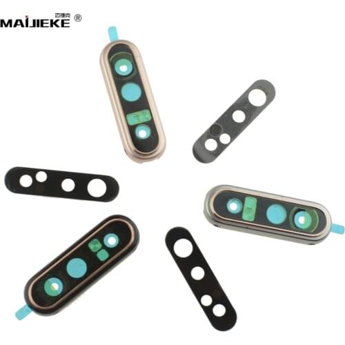 2PCS Rear Camera Glass Lens Replacement For Samsung Galaxy A80 Back Camera Glass Lens+Frame Black Gold Silver