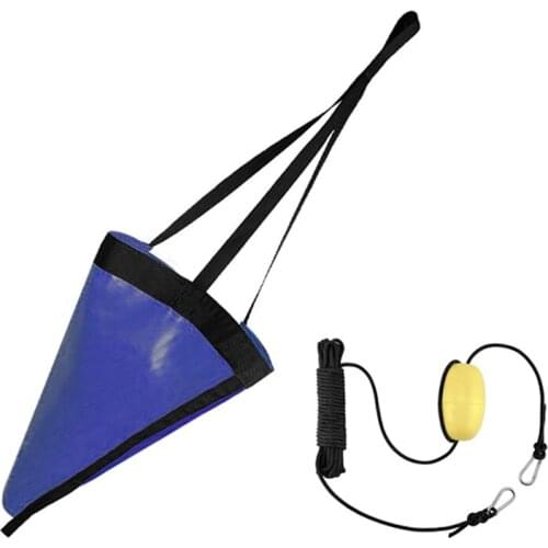 24 Inch Kayak Canoe Boat Marine PVC Sea Anchor Drift Anchor Drogue Drifting Kayak Tow Rope Line