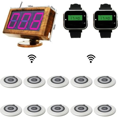 JINGLE BELLS wireless restaurant calling system 10 transmitters call button 2 watch pager 1 screen receiver call bells caller