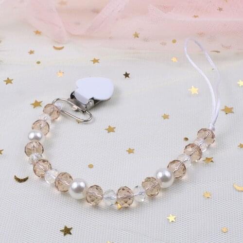 Baby Boy Girl Safe Soother Chain Baby Pacifier Clips Chain Pacifier Holder Clip For Nipple White Pink Anti-drop Chains