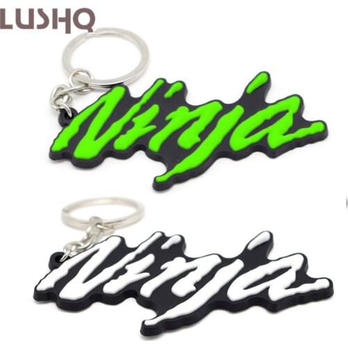 For KAWASAKI NINJA ZX6R 250R 300 400 650 1000 SX Motorcycle Keychain 3D Rubber Motorbike Decoration Key Ring Moto Accessories