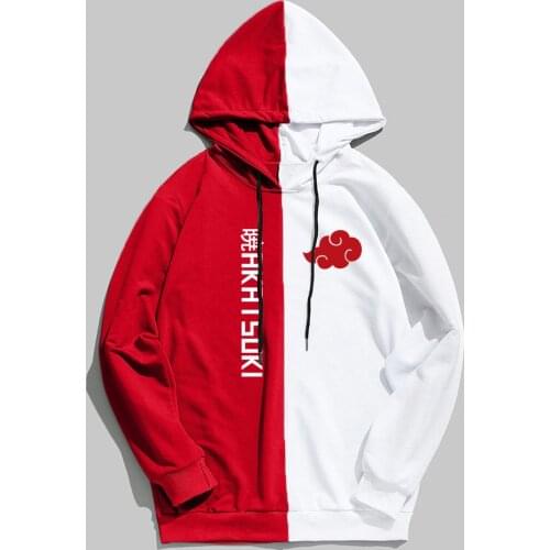 2019 New Sale Double Color Hoodie Akatsuki Printing Pullover Sweatshirt XXL Large Size Anime Hoodies