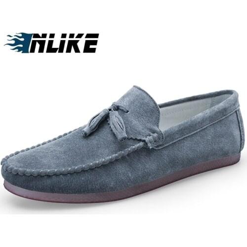 INLIKE Mens Summer Shoes Casual Leather Tassel Loafers Boat Shoes for Men Breathable Footwear Male Doug Shoes