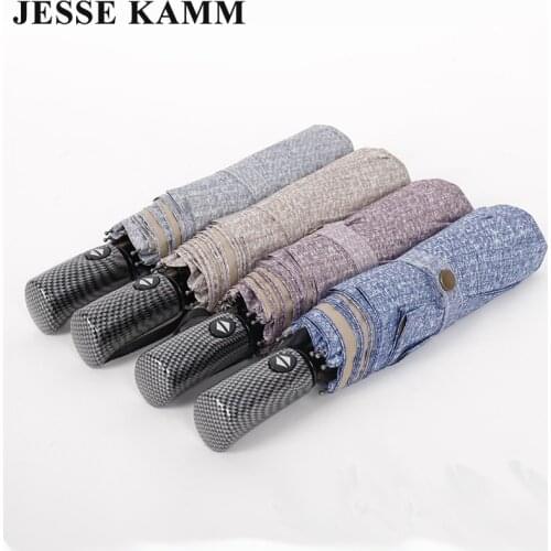 JESSE KAMM New Fully Automatic Big Large Strong Two People For Women Men Rain Compact Folding Drop Shopping Gentles Umbrellas