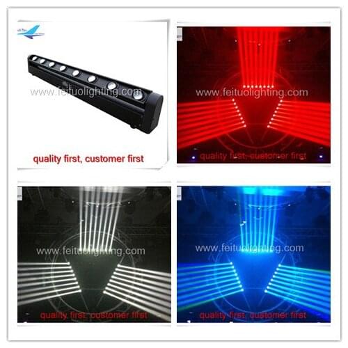 Led dmx rgbw 8eye 10 watt led pixel beam moving bar light led lamp 100 watt moving head 8X10WATT